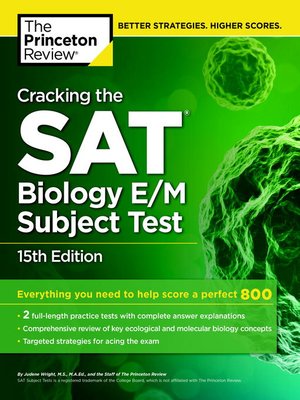 Cracking the SAT Biology E/M Subject Test, 1 - ebook